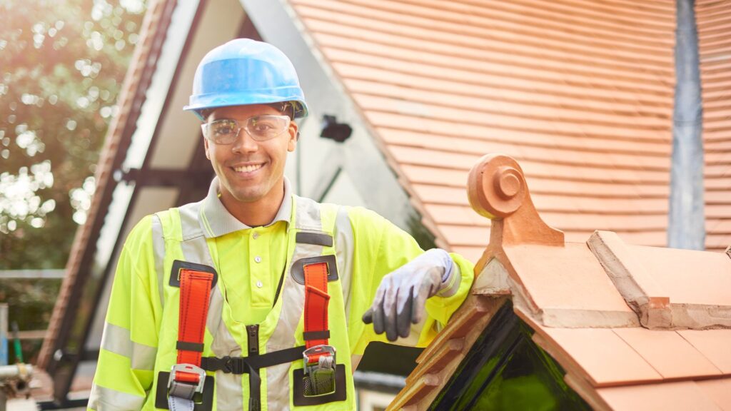 smiling roofer
